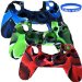 Slickblue (TM) Pack of 3 Color Combo Flexible Silicone Protective Skin For Sony PS4 Game Controller - Camouflage Red/Blue/Green